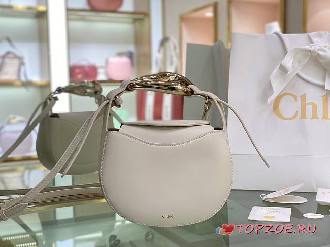 CHLOE KISS SMALL PURSE NATURAL WHITE CHC21A SIZE 20 x 26 x 8 CM - 1