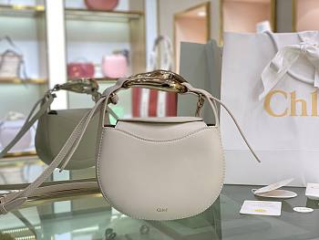 CHLOE KISS SMALL PURSE NATURAL WHITE CHC21A SIZE 20 x 26 x 8 CM