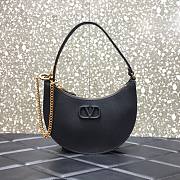 VALENTINO GARAVANI MINI VLOGO HOBO BLACK SIZE 20 x 5 x 12 CM - 1