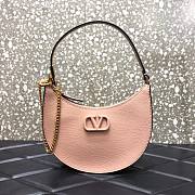 VALENTINO GARAVANI MINI VLOGO HOBO PINK BEIGE SIZE 20 x 5 x 12 CM - 1