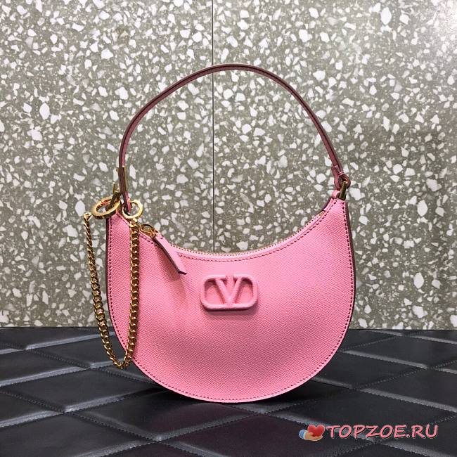 VALENTINO GARAVANI MINI VLOGO HOBO PINK SIZE 20 x 5 x 12 CM - 1