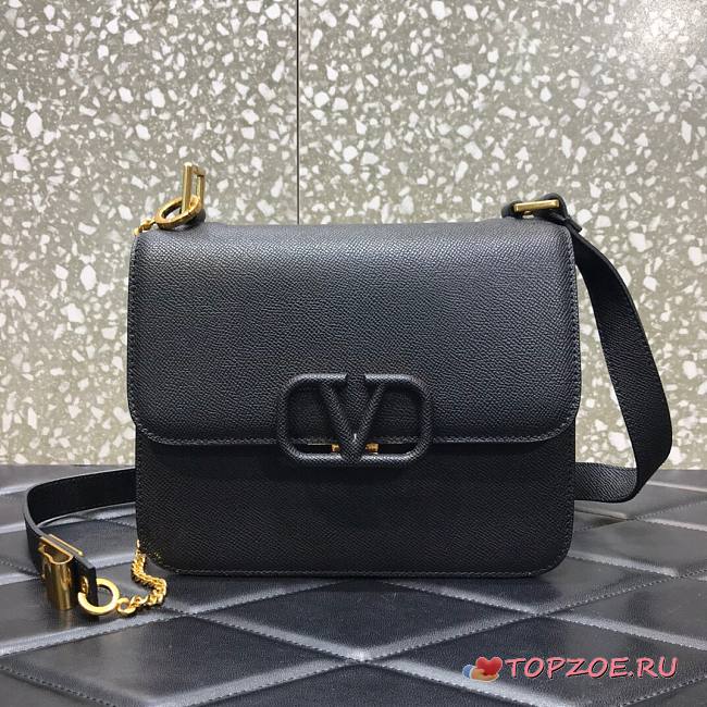 VALENTINO VSLING SHOULDER BAG BLACK SIZE 22 x 11 x 17 CM - 1