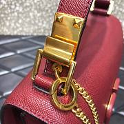 VALENTINO VSLING SHOULDER BAG BORDEAUX SIZE 22 x 11 x 17 CM - 2