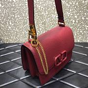 VALENTINO VSLING SHOULDER BAG BORDEAUX SIZE 22 x 11 x 17 CM - 4