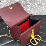VALENTINO SMALL VSLING SHOULDER BAG BORDEAUX SIZE 18 x 18 x 9 CM - 2