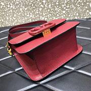 VALENTINO SMALL VSLING SHOULDER BAG BORDEAUX SIZE 18 x 18 x 9 CM - 3