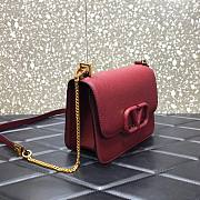 VALENTINO SMALL VSLING SHOULDER BAG BORDEAUX SIZE 18 x 18 x 9 CM - 5