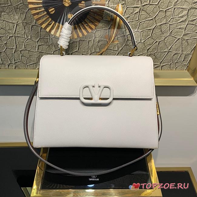 VALENTINO LARGE VSLING HANDBAG WHITE SIZE 30 x 21 x 14 CM - 1