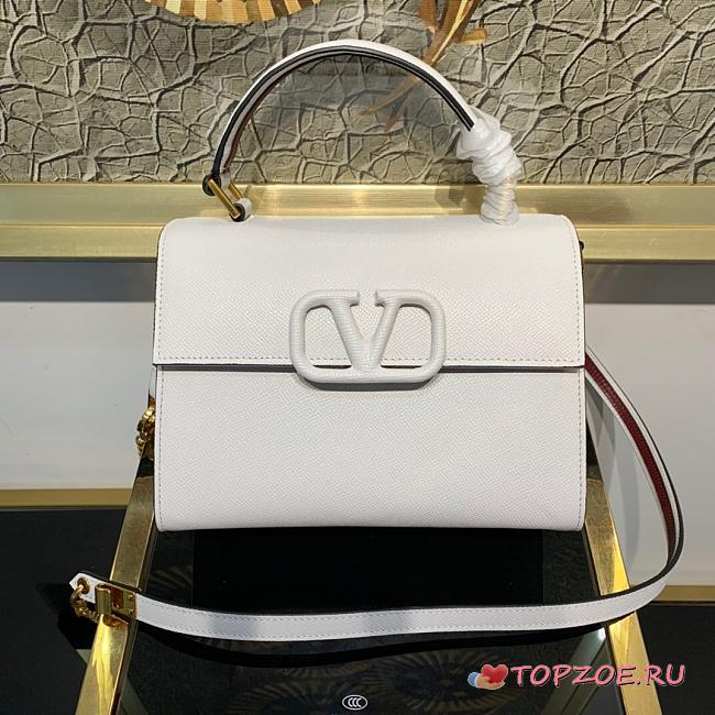 VALENTINO SMALL VSLING HANDBAG WHITE SIZE 22 x 10 x 16 CM - 1