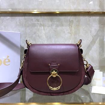 CHLOE LARGE TESS BAG BORDEAUX S152 SIZE 26 x 22 x 8 CM