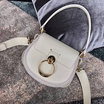 chloe small tess bag white