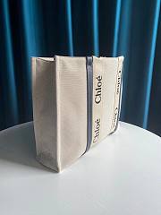 CHLOE LARGE WOODY TOTE BAG FULL BLUE RIBBON S382 SIZE 45 CM - 6