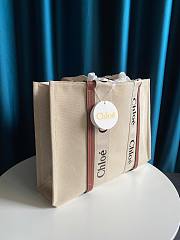 CHLOE LARGE WOODY TOTE BAG BROWN RIBBON S382 SIZE 45 CM - 5