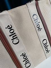 CHLOE LARGE WOODY TOTE BAG BROWN RIBBON S382 SIZE 45 CM - 2