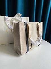 CHLOE MEDIUM WOODY TOTE BAG FULL BLUE RIBBON S383 SIZE 37 CM - 5