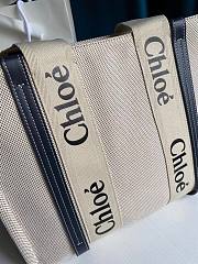 CHLOE MEDIUM WOODY TOTE BAG FULL BLUE RIBBON S383 SIZE 37 CM - 2