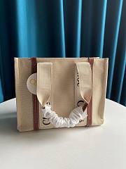 CHLOE MEDIUM WOODY TOTE BAG BROWN RIBBON S383 SIZE 37 CM - 1