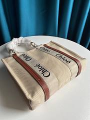 CHLOE MEDIUM WOODY TOTE BAG BROWN RIBBON S383 SIZE 37 CM - 4