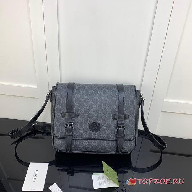 GUCCI GG MESSENGER BAG BLACK 658542 SIZE 28 CM - 1
