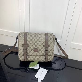 GUCCI GG MESSENGER BAG BEIGE/EBONY 658542 SIZE 28 CM