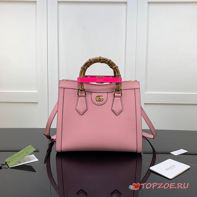 GUCCI DIANA SMALL TOTE BAG LIGHT PINK 660195 SIZE 27 CM - 1