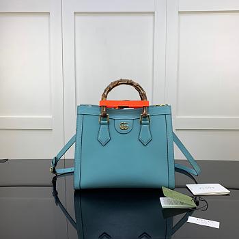 GUCCI DIANA SMALL TOTE BAG BLUE 660195 SIZE 27 CM
