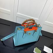 GUCCI DIANA SMALL TOTE BAG BLUE 660195 SIZE 27 CM - 2