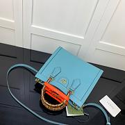 GUCCI DIANA SMALL TOTE BAG BLUE 660195 SIZE 27 CM - 6
