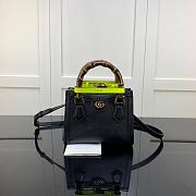 GUCCI DIANA MINI TOTE BAG BLACK 655661 SIZE 20 CM - 1