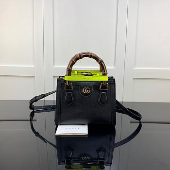 GUCCI DIANA MINI TOTE BAG BLACK 655661 SIZE 20 CM