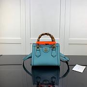 GUCCI DIANA MINI TOTE BAG LIGHT BLUE 655661 SIZE 20 CM - 1