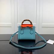 GUCCI DIANA MINI TOTE BAG LIGHT BLUE 655661 SIZE 20 CM - 3