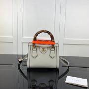 GUCCI DIANA MINI TOTE BAG WHITE 655661 SIZE 20 CM - 1