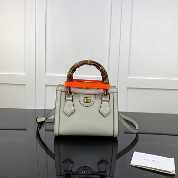 GUCCI DIANA MINI TOTE BAG WHITE 655661 SIZE 20 CM