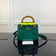 GUCCI DIANA MINI TOTE BAG GREEN 655661 SIZE 20 CM - 1
