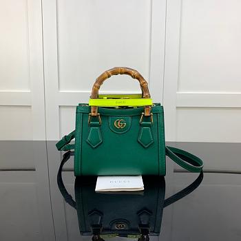 GUCCI DIANA MINI TOTE BAG GREEN 655661 SIZE 20 CM