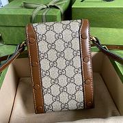 GUCCI HORSEBIT 1955 MINI BAG BROWN GG SUPREME 625615 SIZE 11.5 CM - 5