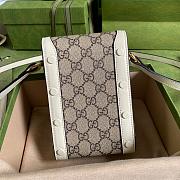 GUCCI HORSEBIT 1955 MINI BAG WHITE GG SUPREME 625615 SIZE 11.5 CM - 5
