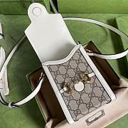 GUCCI HORSEBIT 1955 MINI BAG WHITE GG SUPREME 625615 SIZE 11.5 CM - 3