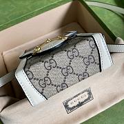 GUCCI HORSEBIT 1955 MINI BAG WHITE GG SUPREME 625615 SIZE 11.5 CM - 2