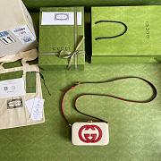GUCCI INTERLOCKING G MINI BAG WHITE 658230 SIZE 17 CM - 2