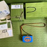 GUCCI INTERLOCKING G MINI BAG BLUE 658230 SIZE 17 CM - 6