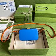 GUCCI INTERLOCKING G MINI BAG BLUE 658230 SIZE 17 CM - 5