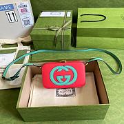 GUCCI INTERLOCKING G MINI BAG RED 658230 SIZE 17 CM - 1