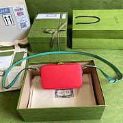 GUCCI INTERLOCKING G MINI BAG RED 658230 SIZE 17 CM - 6