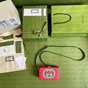GUCCI INTERLOCKING G MINI BAG RED 658230 SIZE 17 CM - 5