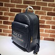 GUCCI PRINT LEATHER BACKPACK BLACK 547834 SIZE 32 CM - 2