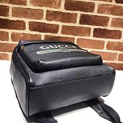 GUCCI PRINT LEATHER BACKPACK BLACK 547834 SIZE 32 CM - 4