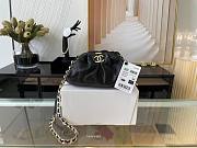 CHANEL SUPPLE LEATHER  CLUTCH WITH CHAIN BLACK AS2493 SIZE 22 CM - 1
