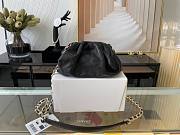CHANEL SUPPLE LEATHER  CLUTCH WITH CHAIN BLACK AS2493 SIZE 22 CM - 4